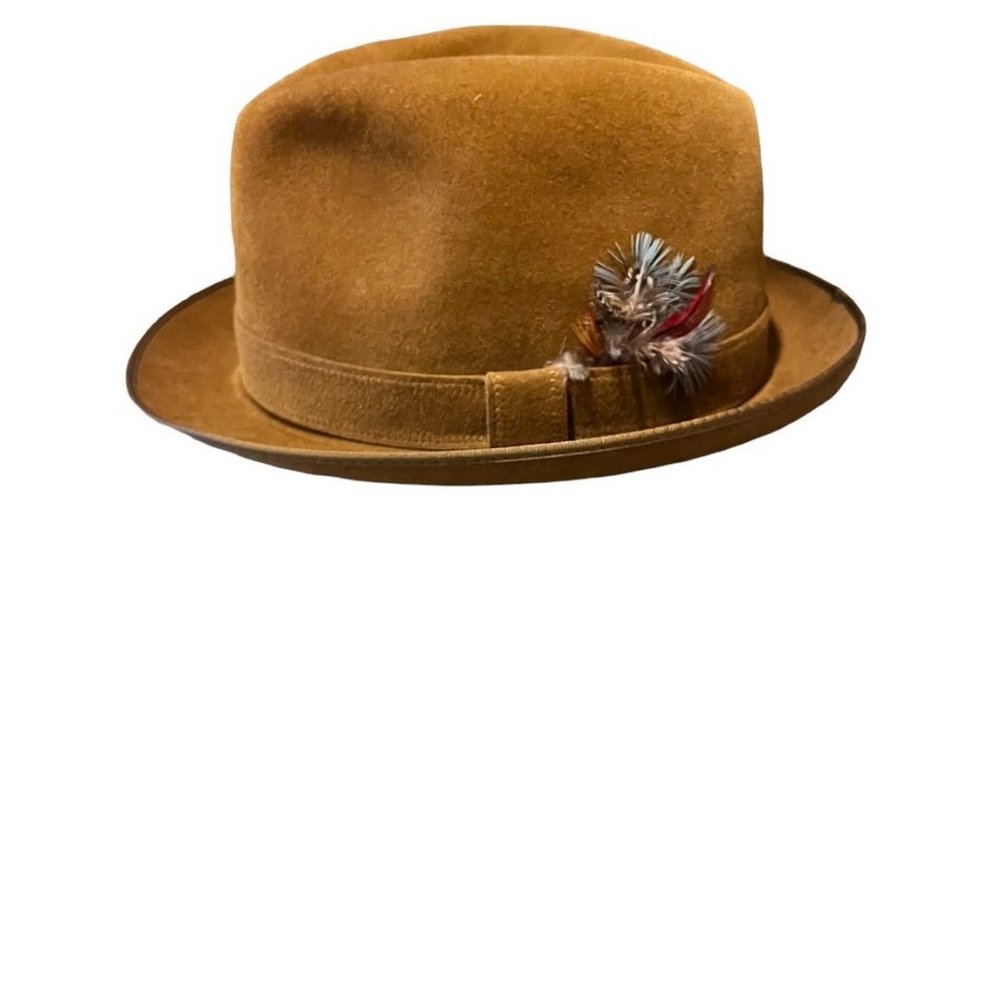 1960s Men's Brown Hat - Handsome Chestnut Fur Felt Men's Fedora Style